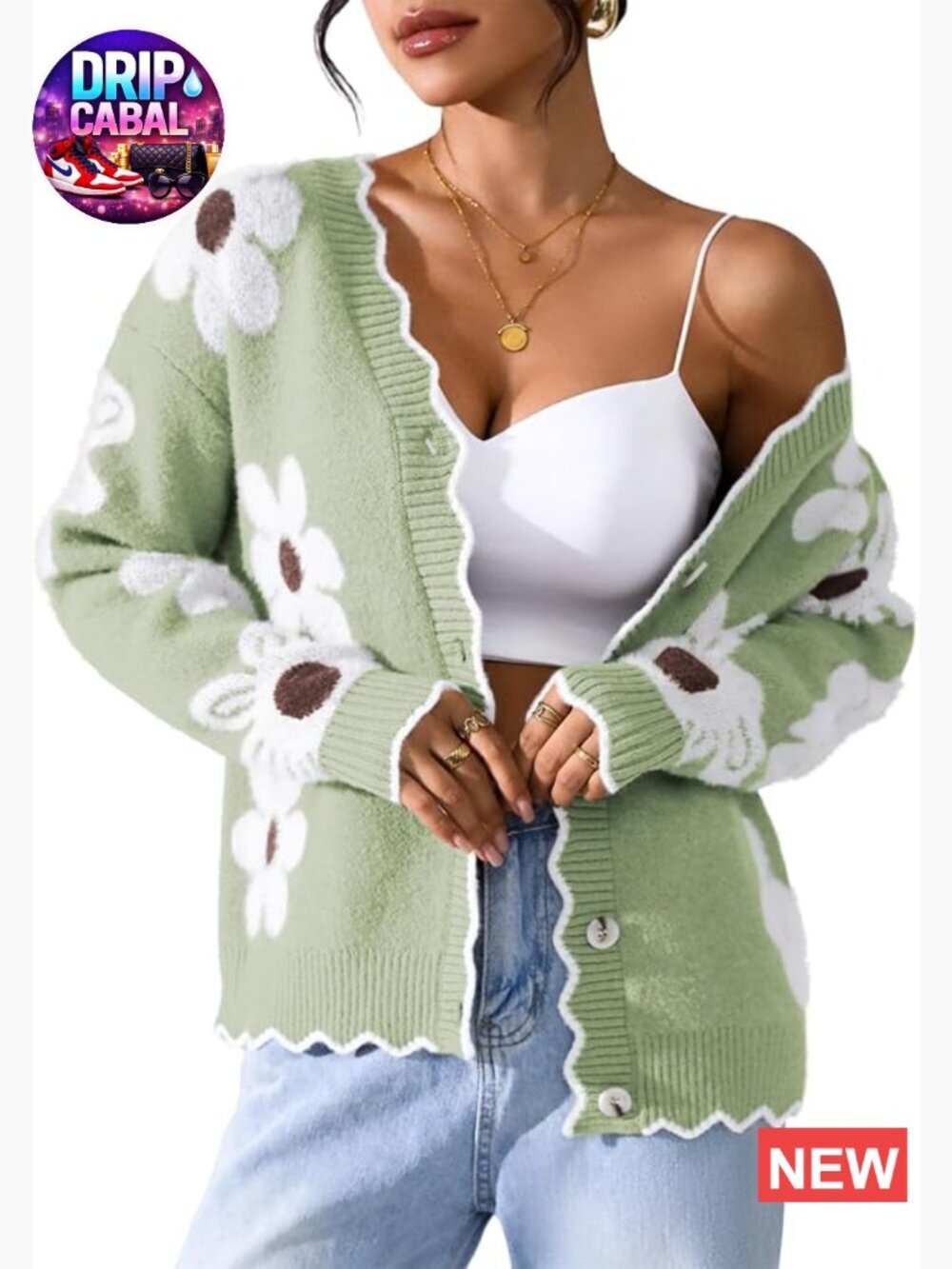 Fuzzy Open Front Cardigan with Floral Print Long Sleeve Button Down Coat
